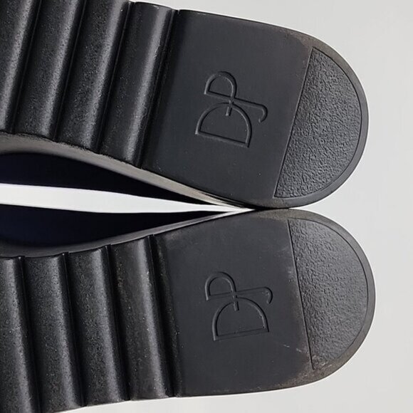 Donald Pliner Women's Cape Blue Black Wedge Platform Shoes Stretch Size 7.5M - Picture 14 of 16